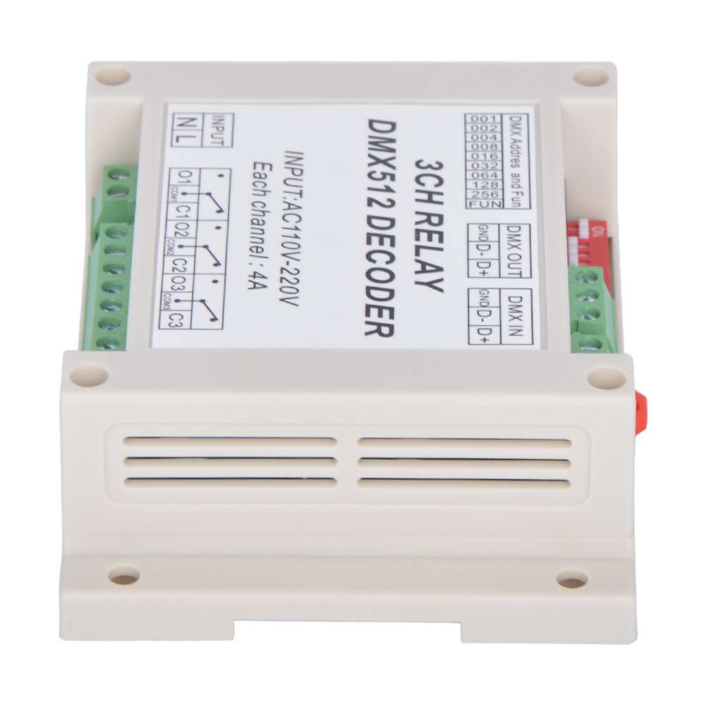 DMX512解码器110-220V 4A 3通道继电器led驱动配件