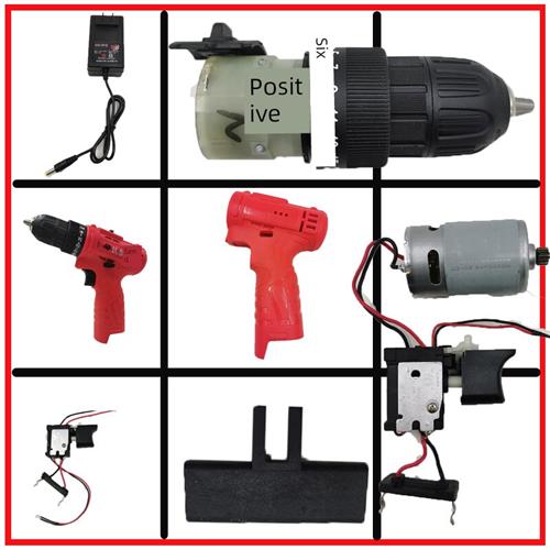 铁狼18V电钻锂电池巨型手电筒电钻开关电机T18充电器手钻配件配件