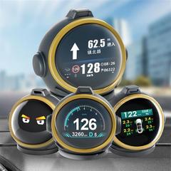 OBD多功能液晶仪表HUD抬头显示器高德导航车速内置胎压监测铁头2