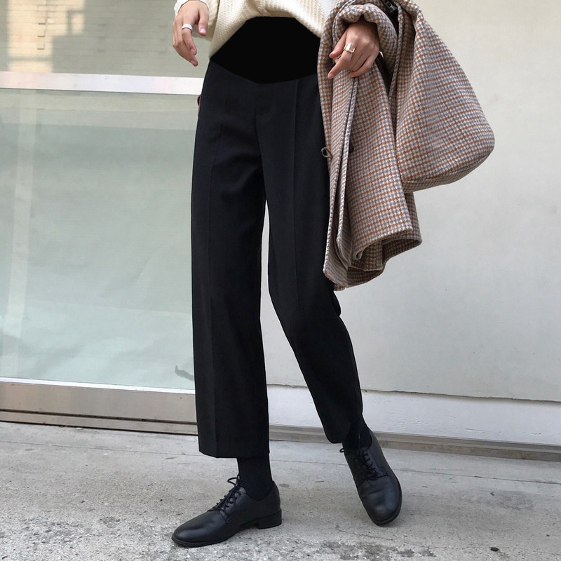 孕妇阔腿西装裤子九分春秋季新款外穿黑色秋装显瘦宽松休闲直筒裤,孕妇装/孕产妇用品/营养,孕妇休闲裤,淘宝优惠券,粉丝福利购,淘宝优惠卷
