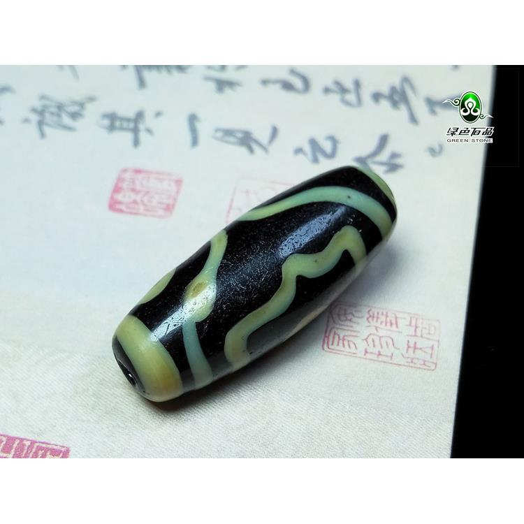 实物拍照wp1035 不还价 西藏民族风清代三眼琉璃老天珠