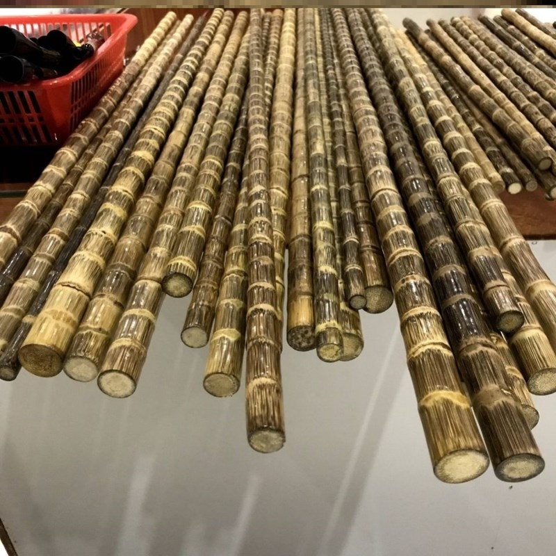 实心竹登山杖龙血金丝竹s手把件文玩玉竹把件手杖实心竹子棍原材