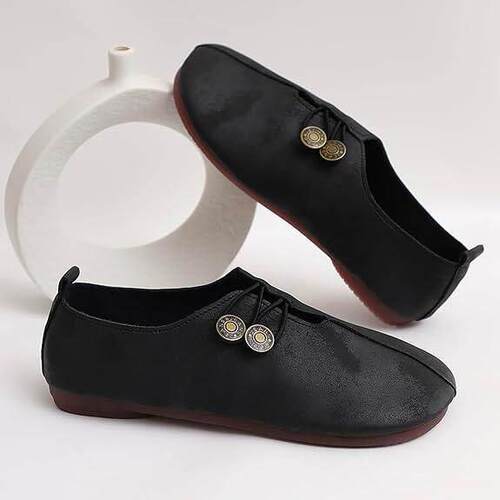 跨境Women's lightweight slip on round toe flats with