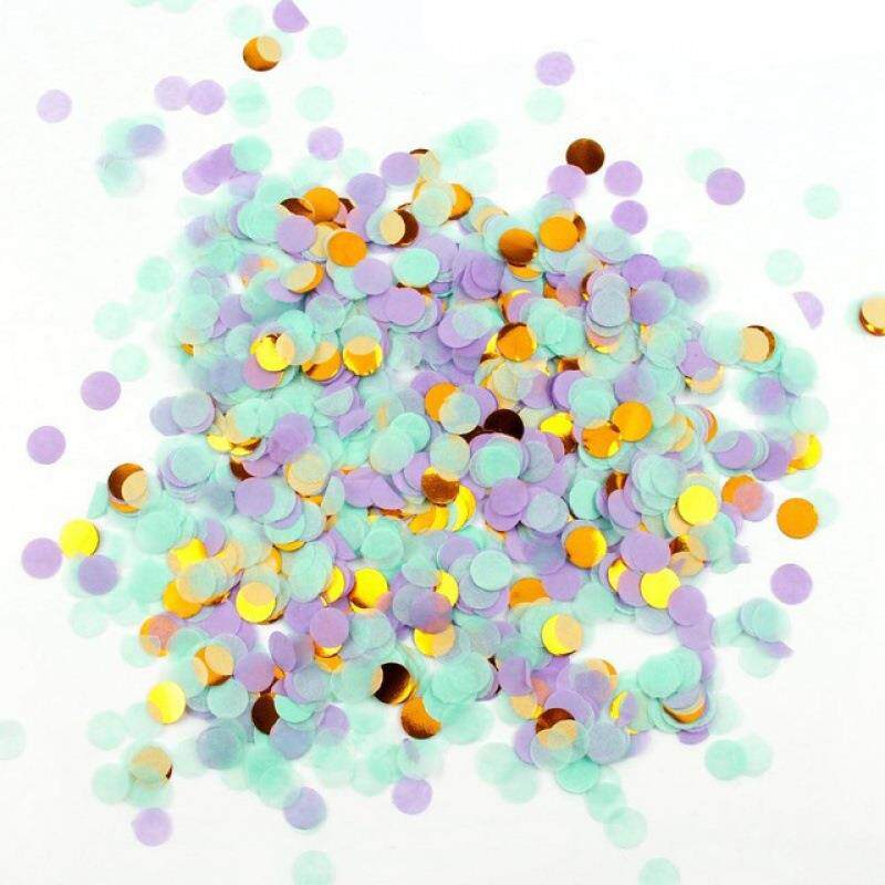 1cm气球纸屑气球填充五彩圆形亮片碎紙屑散装1kg气球贝町confetti