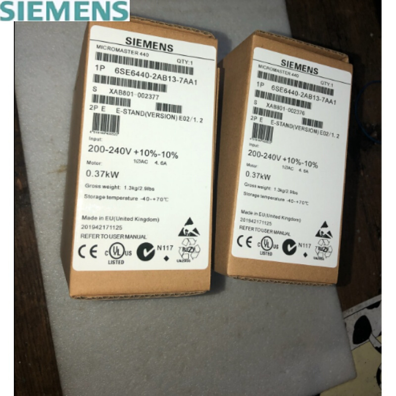 6SE6440-2AB13-7AA1全新MM440变频器带滤波器6SE64402AB137AA1 五金/工具 PLC 原图主图