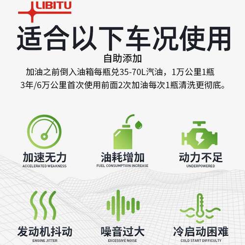 libitu力必拓三元催化清洗剂清除积碳免拆洗过年检尾气清洁节气门