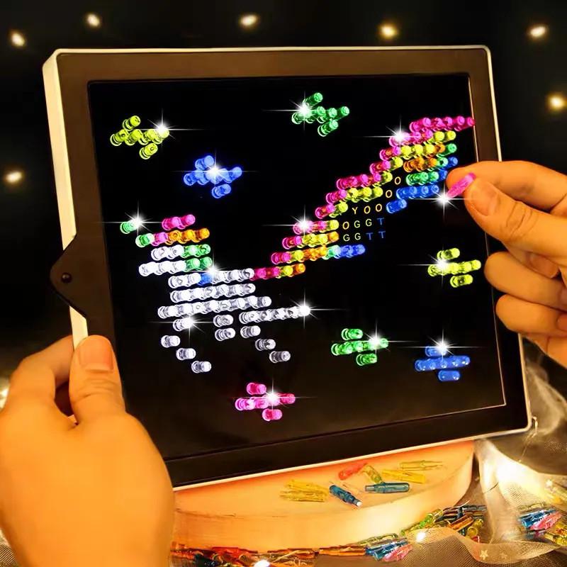 Lite Brite Stranger Things magic light panel蘑菇钉拼图3D玩具