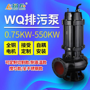 WQ型 污水污物潜水排污泵30kw45kw 工业大功率污水泵 QW潜污泵