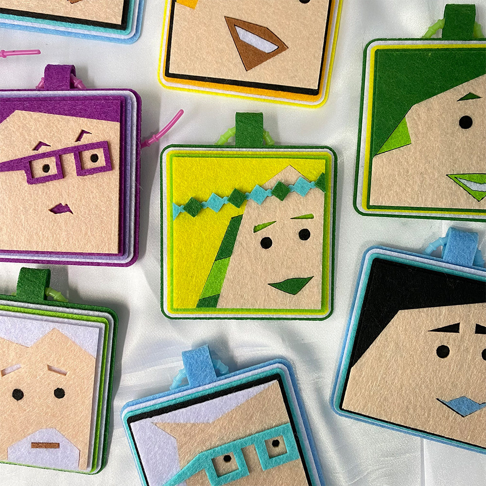 16人格不织布挂件装饰物