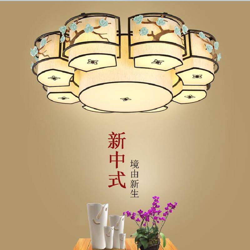 包邮新中式LED吸顶灯中国风创意现代客厅餐厅卧室大气圆形灯具