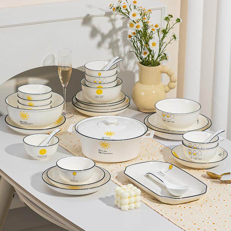 2025新款釉下彩家用碗碟套装北欧陶瓷餐具碗家用新款菜盘碗筷组合,农机/农具/农膜,其它农用工具,淘宝优惠券,粉丝福利购,淘宝优惠卷