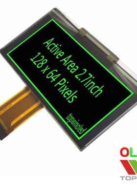 2.7寸绿光2.7英寸绿色2.7英寸oled液晶显示屏UG-2864ASGDT06