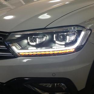 适用于龙鼎16-19款新宝来大灯总成氙气透镜LED日行灯蔚领传奇升级