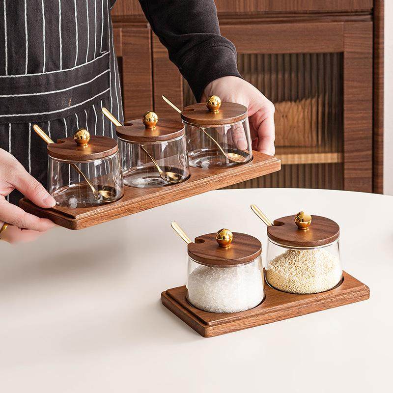 日式厨房玻璃调味罐调料盒套装家用三件盐罐调味料瓶托盘厨房整理,农机/农具/农膜,其它农用工具,淘宝优惠券,粉丝福利购,淘宝优惠卷