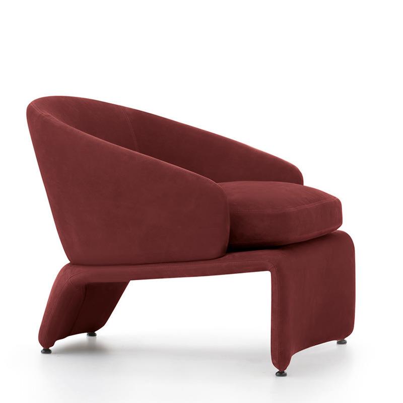 意式极简单人沙发椅别墅客厅卧室布艺休闲书椅样板间会客洽谈椅