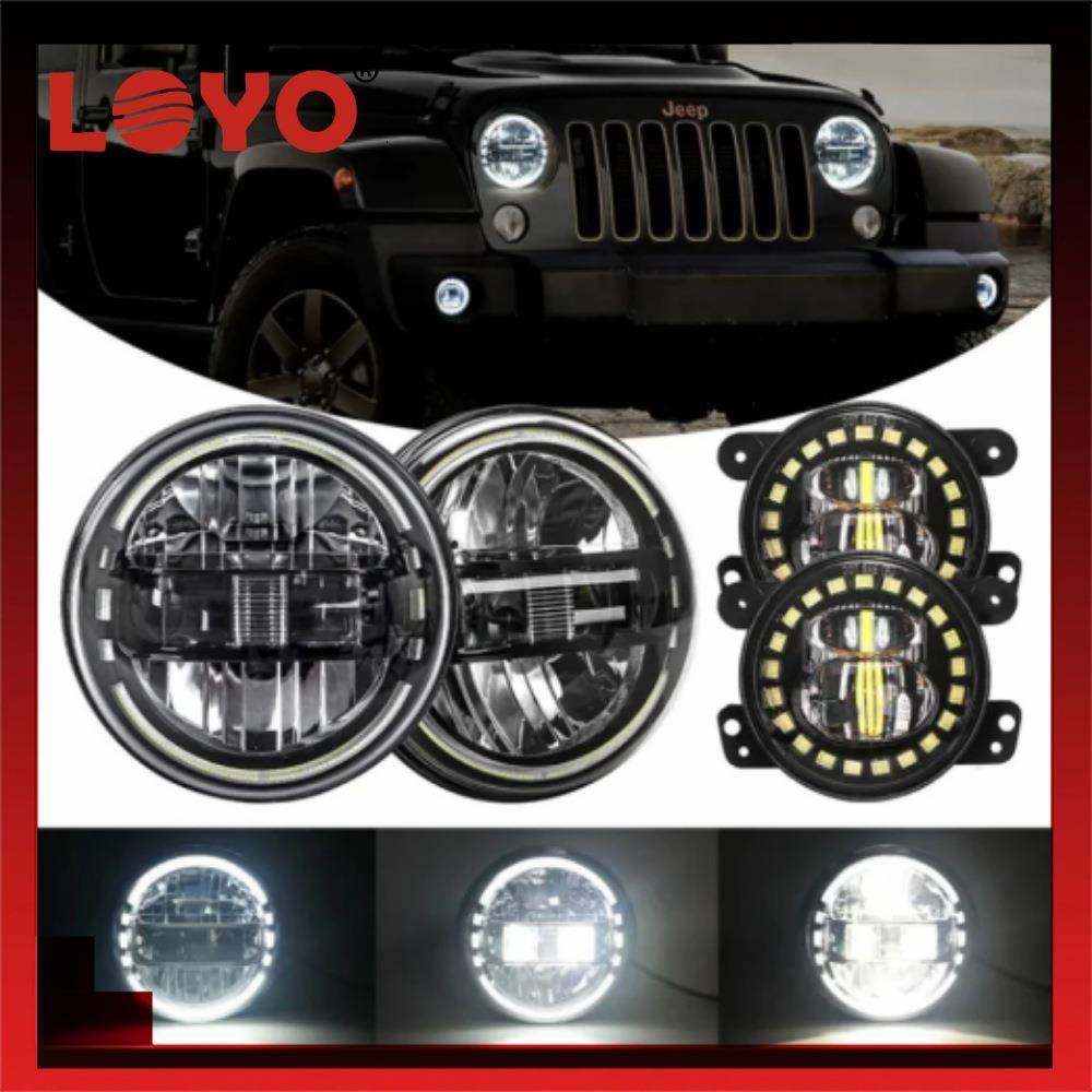 适用于吉普牧马人套装前照灯7寸大灯+4寸雾灯吉普LED改装车灯,婴童用品,其它婴童用品,淘宝优惠券,粉丝福利购,淘宝优惠卷