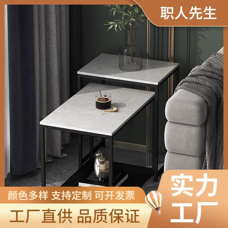 客厅沙发边柜边几轻奢创意小茶几简约现代侧边桌北欧客厅铁艺边桌