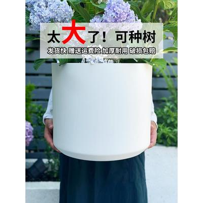 魔润透气大口径加厚花箱树脂塑料仿陶瓷家用圣诞树果树花盆特大号