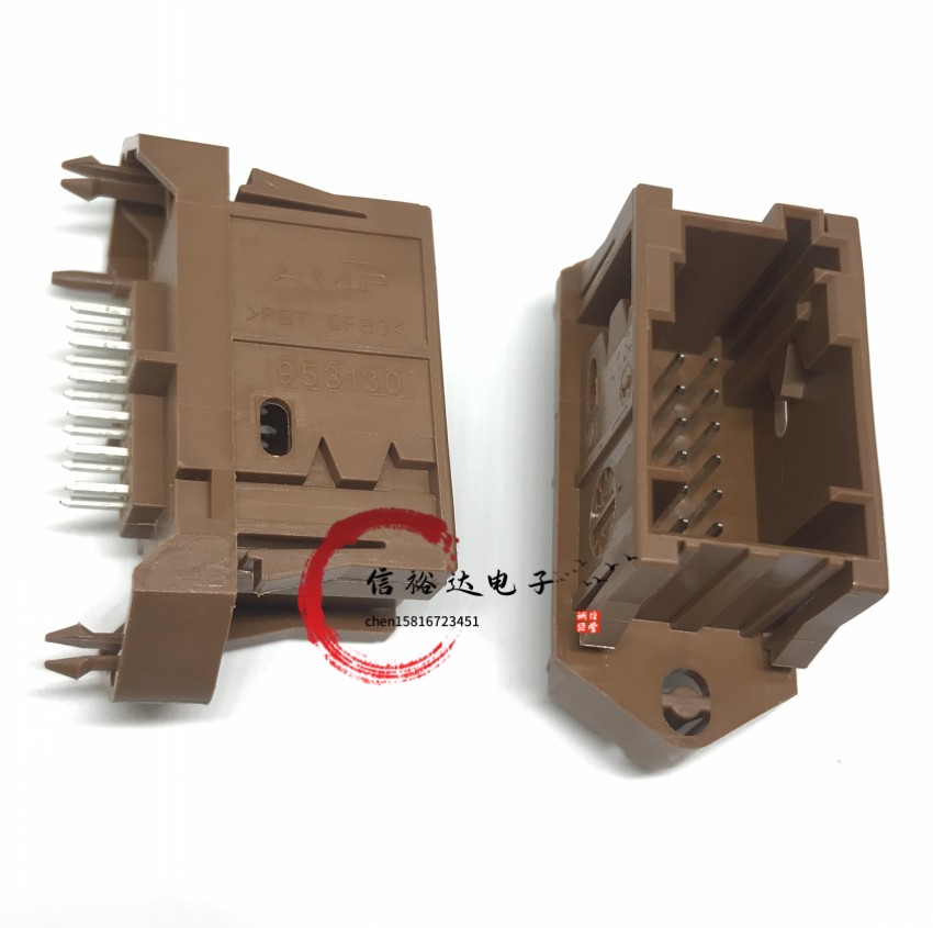 TE/AMP原装 953130-3 公形引脚针座公插针连接器