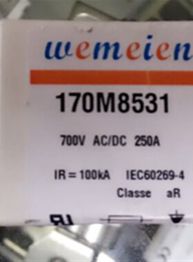 正品长沙170M8531熔断器100a陶瓷保险丝直流快速熔体巴斯曼700V