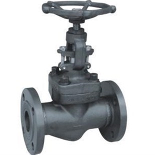 DN10 40C DN50碳钢锻钢A105黑皮法兰截止阀 J41H