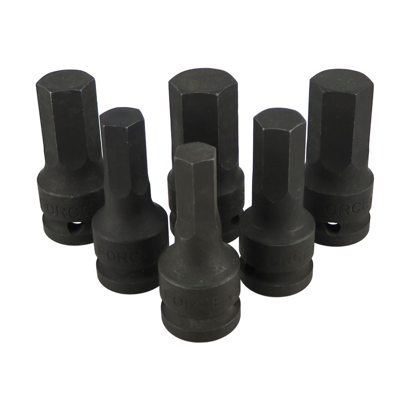 台湾FORCE1/2英制气动内六角套筒/风动内六角套头/英制旋具内六方