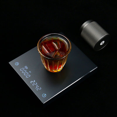 新款黑镜BASIC2咖啡电子秤意式手冲咖啡秤家用咖啡豆称重计时