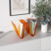 北欧亚克力书本架收纳置物架创意ins风书立小书架网红W型杂志架