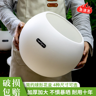 饰花盆 北欧简约高级圆形花盆落地室内大号绿植轻奢创意客厅阳台装