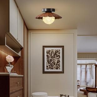 法式中古风过道吸顶灯美式复古高级感入户门厅走廊灯阳台衣帽间灯