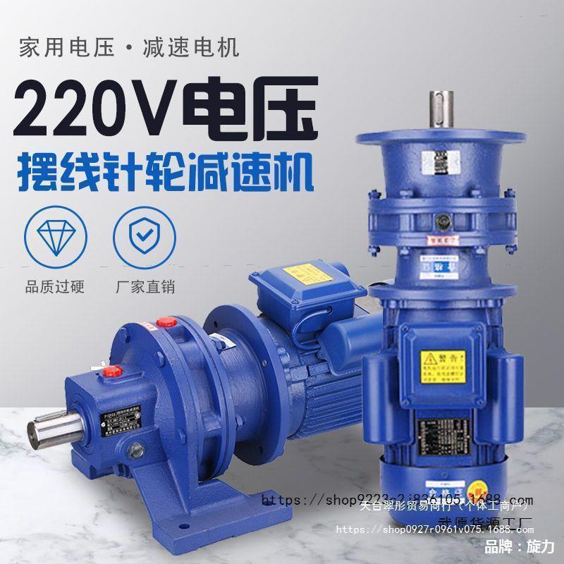 家用220VBWD摆线针轮减速机单相行星降速提升搅拌机铜芯国标电机