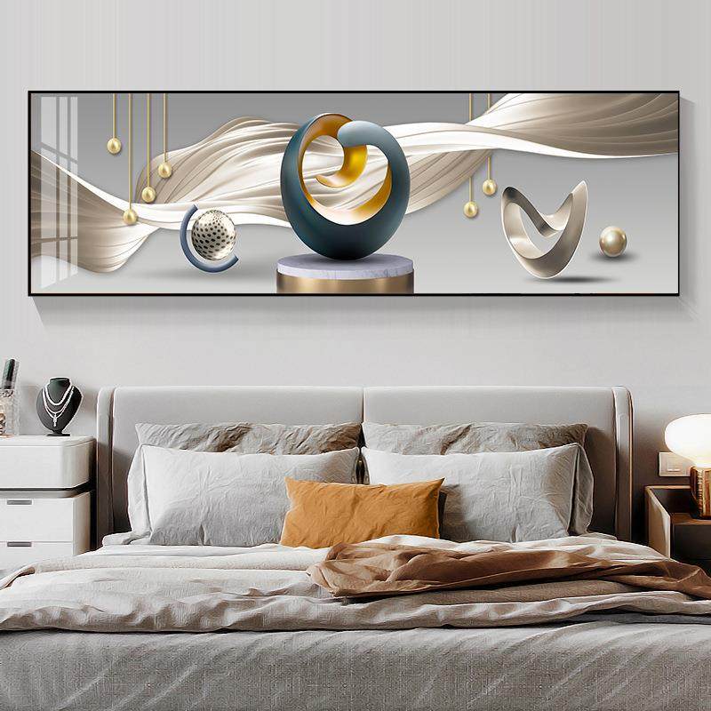 卧室床头画高级感主卧挂画2024新款女孩房轻奢壁画客厅房间装饰画