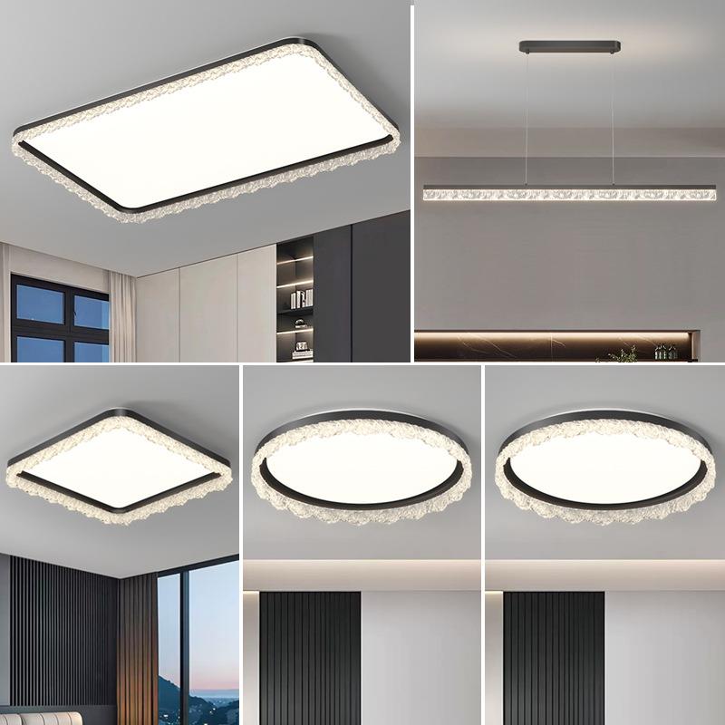 意式极简客厅吸顶灯2025新款大气长方形中山灯具套餐轻奢大厅主灯