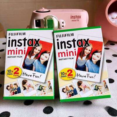 富士拍立得相纸3寸20张白边 适用instax mini 拍立得相纸胶片