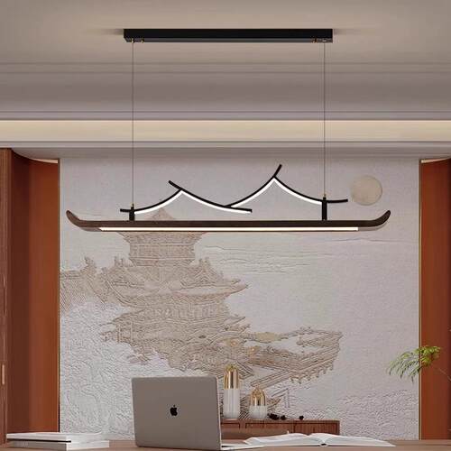 新中式餐厅吊灯具现代简约中国风卧室餐厅灯大厅意式极简高级感灯