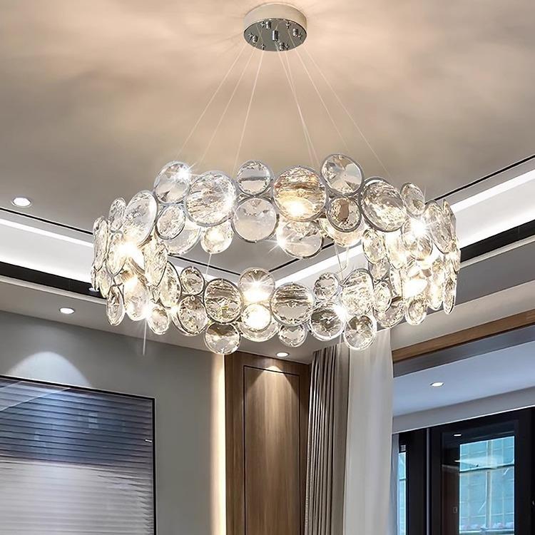 轻奢吊灯客厅水晶灯现代简约大气2025年新款主卧室设计师款泡泡灯