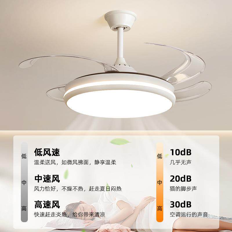 名宝灯具隐形风扇灯吊扇灯2024新款吸顶家用客厅餐厅卧室电扇吊灯