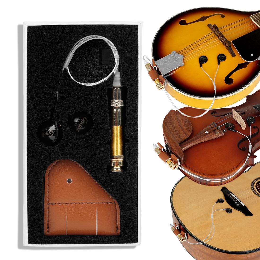 JOYO吉他拾音器免开孔木吉他提尤克里里通用贴片拾音器配件套装