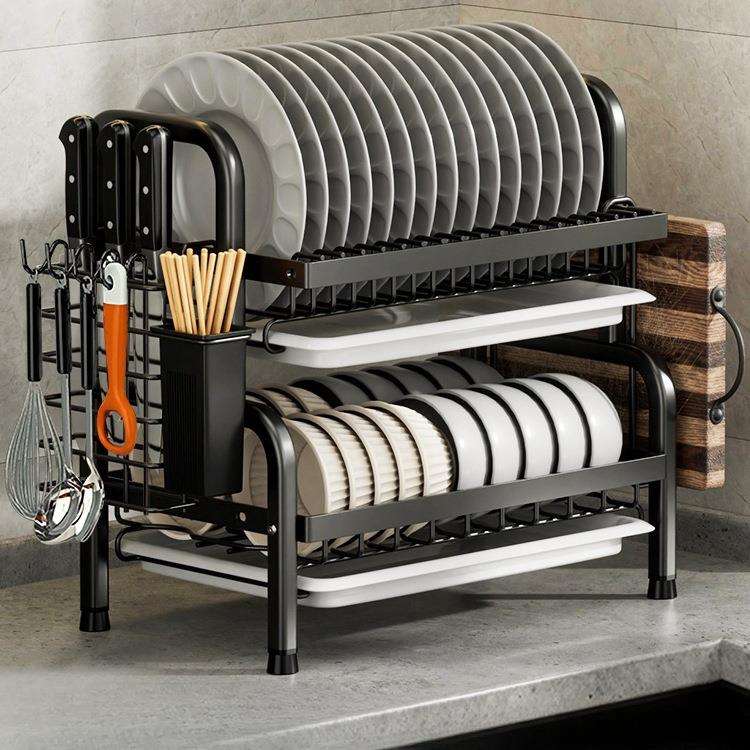 厨房置物架碗碟碗盘收纳架沥水架家用放碗架碗筷收纳盒碗柜多功能