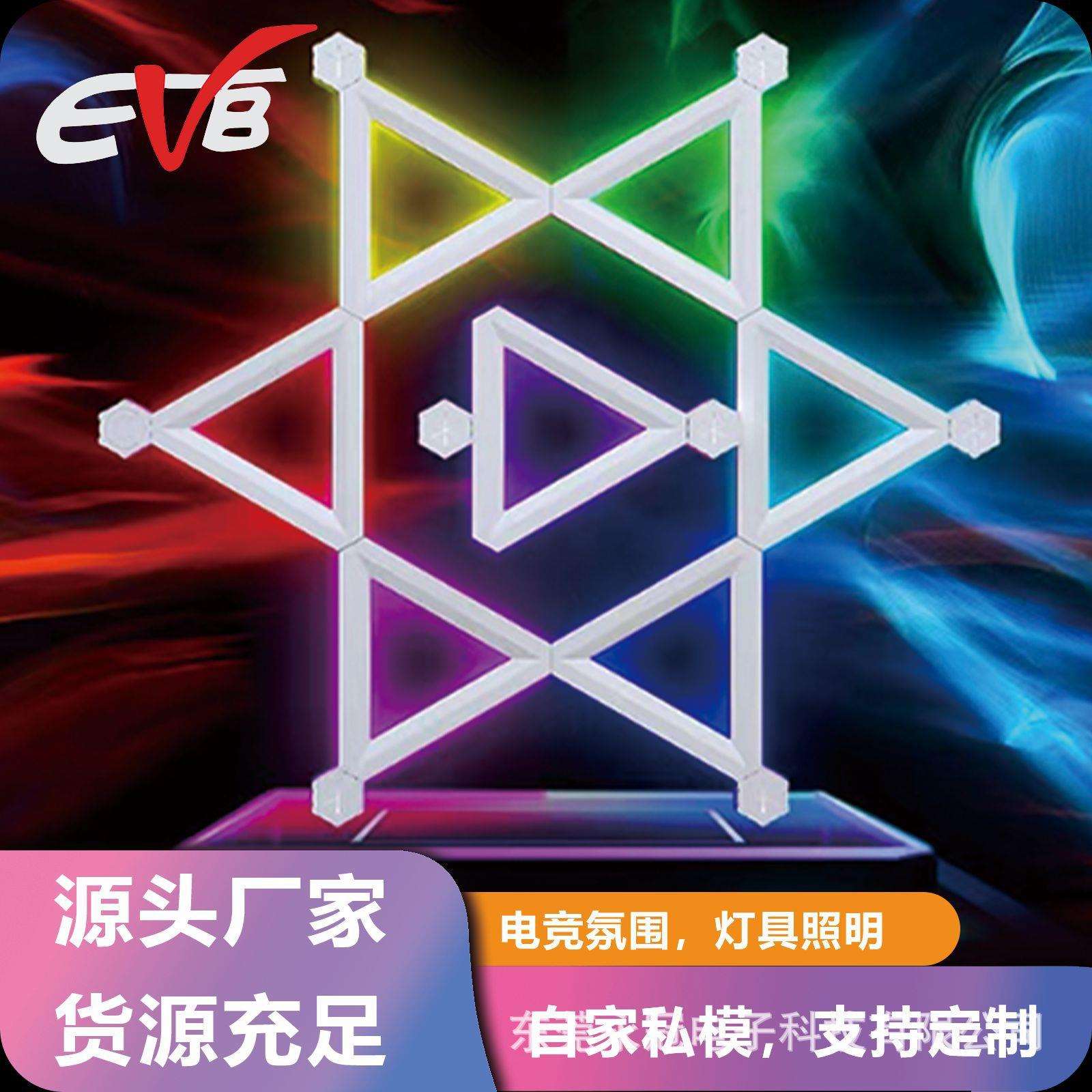 跨境三角奇光板独创镂空板LED照明家居装饰图案厂家轻遥控轻薄