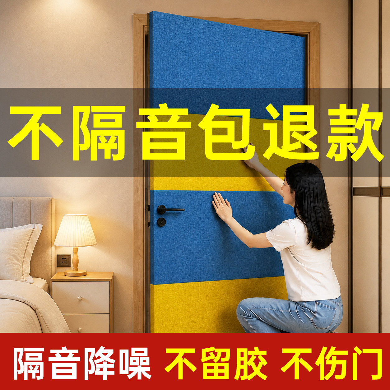 【入户门卧室家用】川欧隔音门贴