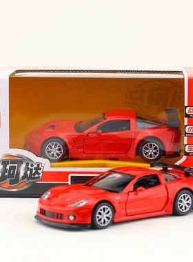 裕丰马珂垯5寸合金汽车雪佛兰克尔维特C6-R金属玩具模型车开窗盒