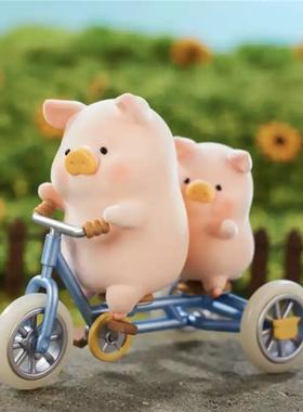 正版Lulu猪手办吊卡协力车三轮车衣食无忧金饭碗虎年限定