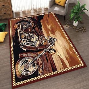 青少年男孩游戏室的快速赛车地毯家居装饰沙发地板垫子防滑