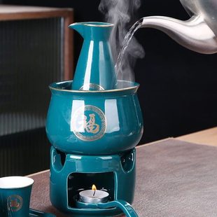 烫酒壶陶瓷家用煮酒器清酒黄酒 优选温酒器简约档酒具酒杯酒壶套装