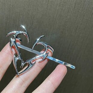 Hair Hop Hip Clip Cool Heart Hairpins Metal rendy Love Girls