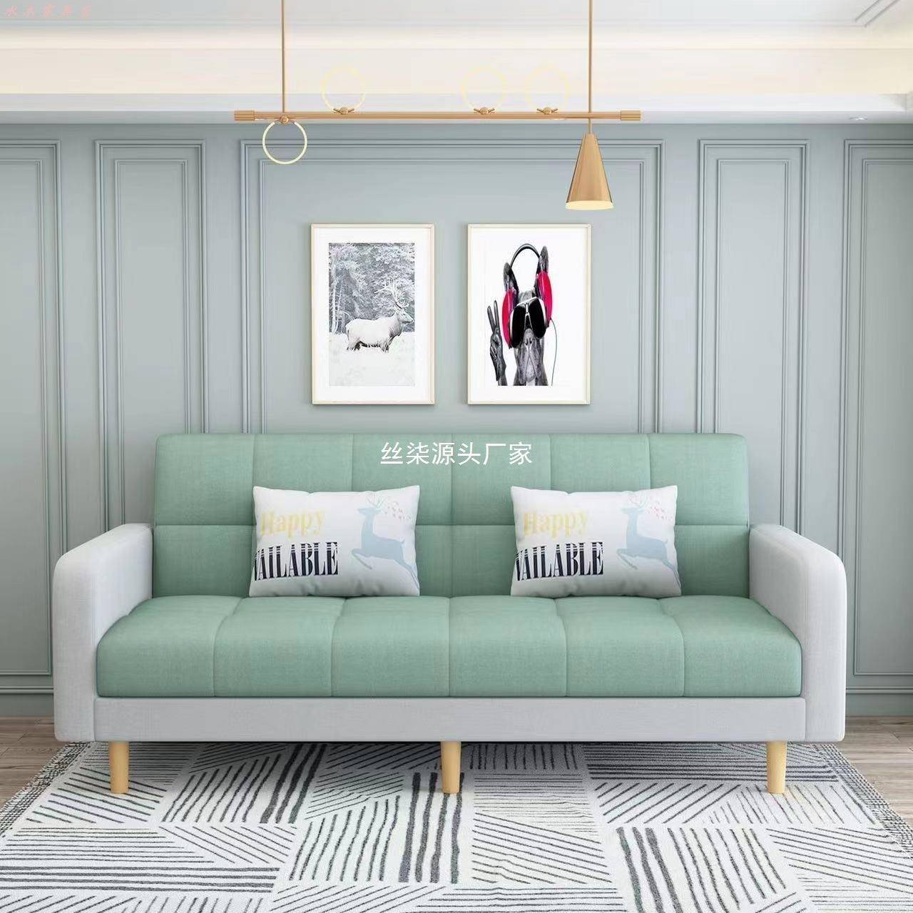 小型简易公寓小沙发沙发客厅小户型折叠沙发床两用双人出租房卧室