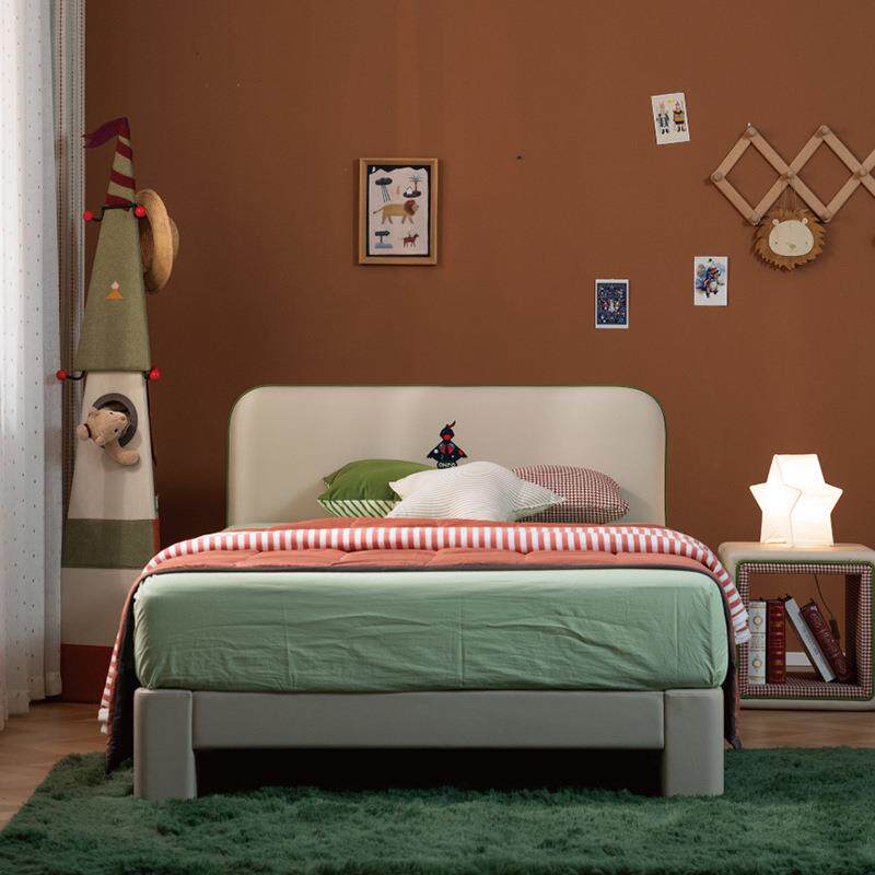 1卧室米皮艺床轻奢意式男孩儿童床双人床曲奇单人床FO房ON2m实木