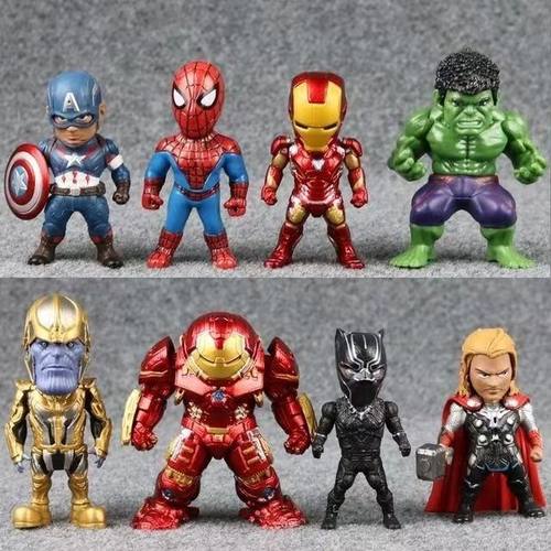 复仇者联盟4漫威手办Q版反浩克绿巨人儿童玩具灭霸钢铁侠摆件玩具