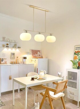 欧奶油风餐厅吊灯北现代简约餐桌z饭吧厅台灯具创意299个性子餐柿